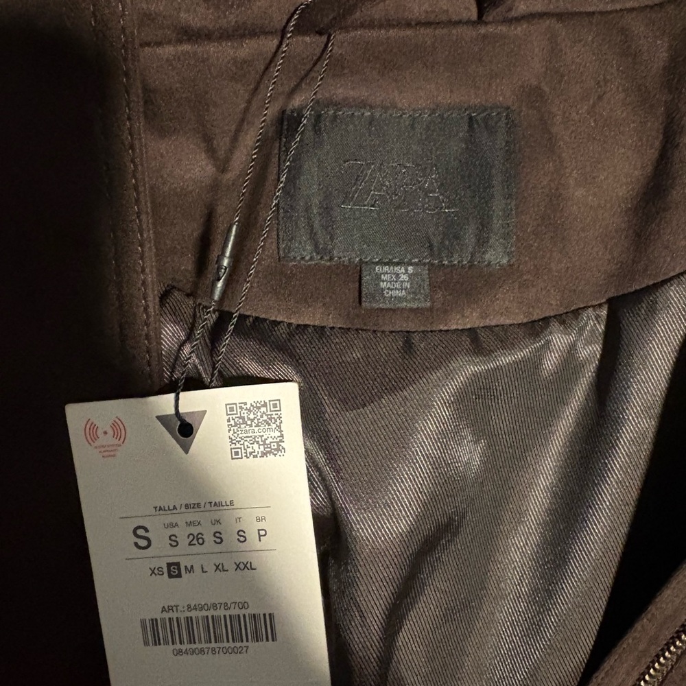 Zara Brown Bomber Jacket - Picture 4 of 7